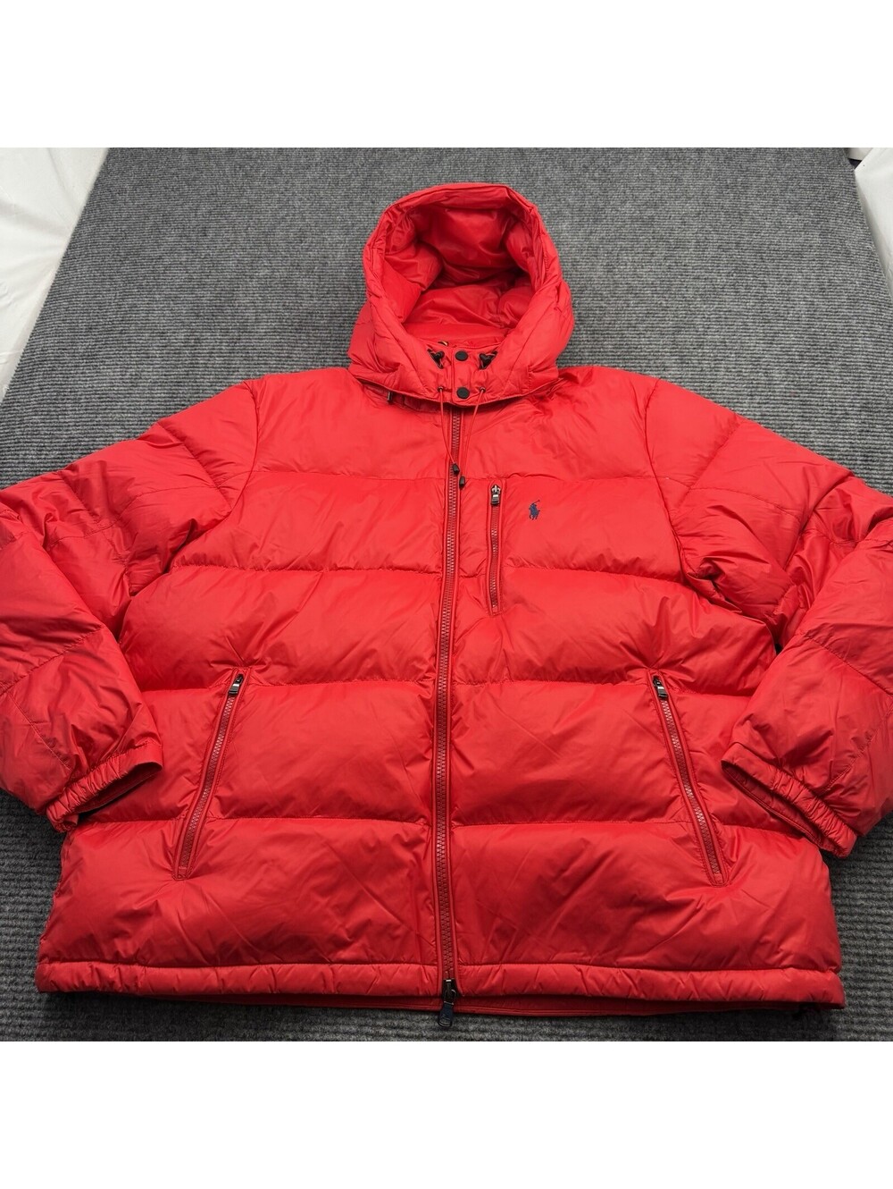 Polo Ralph Lauren Performance Puffer Jacket Men’s LT Large Talk  Red Hooded NWOT